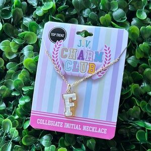Gold Collegiate Initial Necklace for Kids